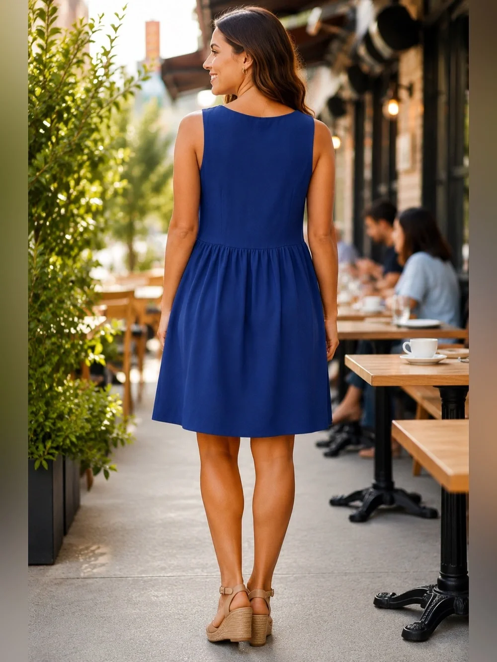 J.Crew Royal Blue Sleeveless Fit & Flare Dress Size 4